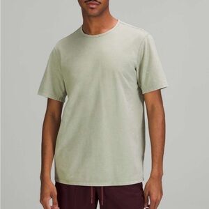 Lululemon Men's Commission Short Sleeve Shirt In Green Fern Enzyme Dye